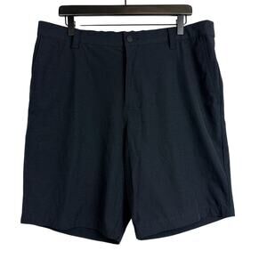 Banana Republic Mens Elastic Waist Flat Front Chino Shorts Black - 38